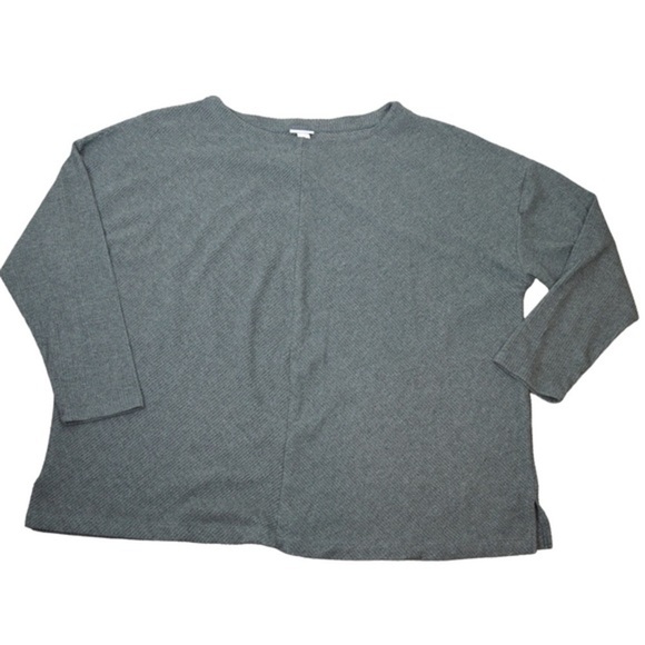 Ava & Viv Fine Ribbed Knit Stretchy Pullover Top, Grey - Size 3X - Picture 7 of 9